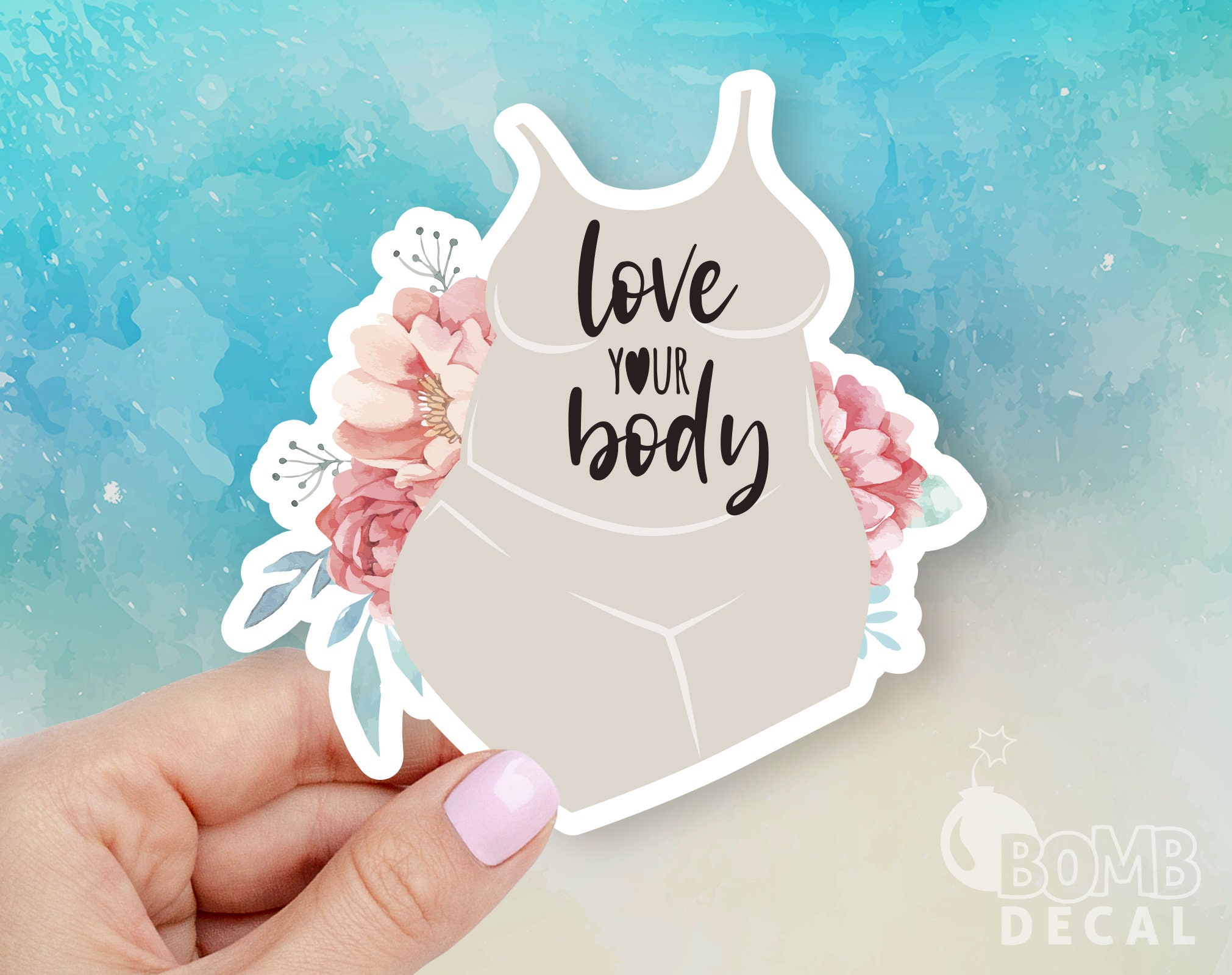 Love Your Body Sticker, Body Sticker, Motivational Sticker, Empower ...
