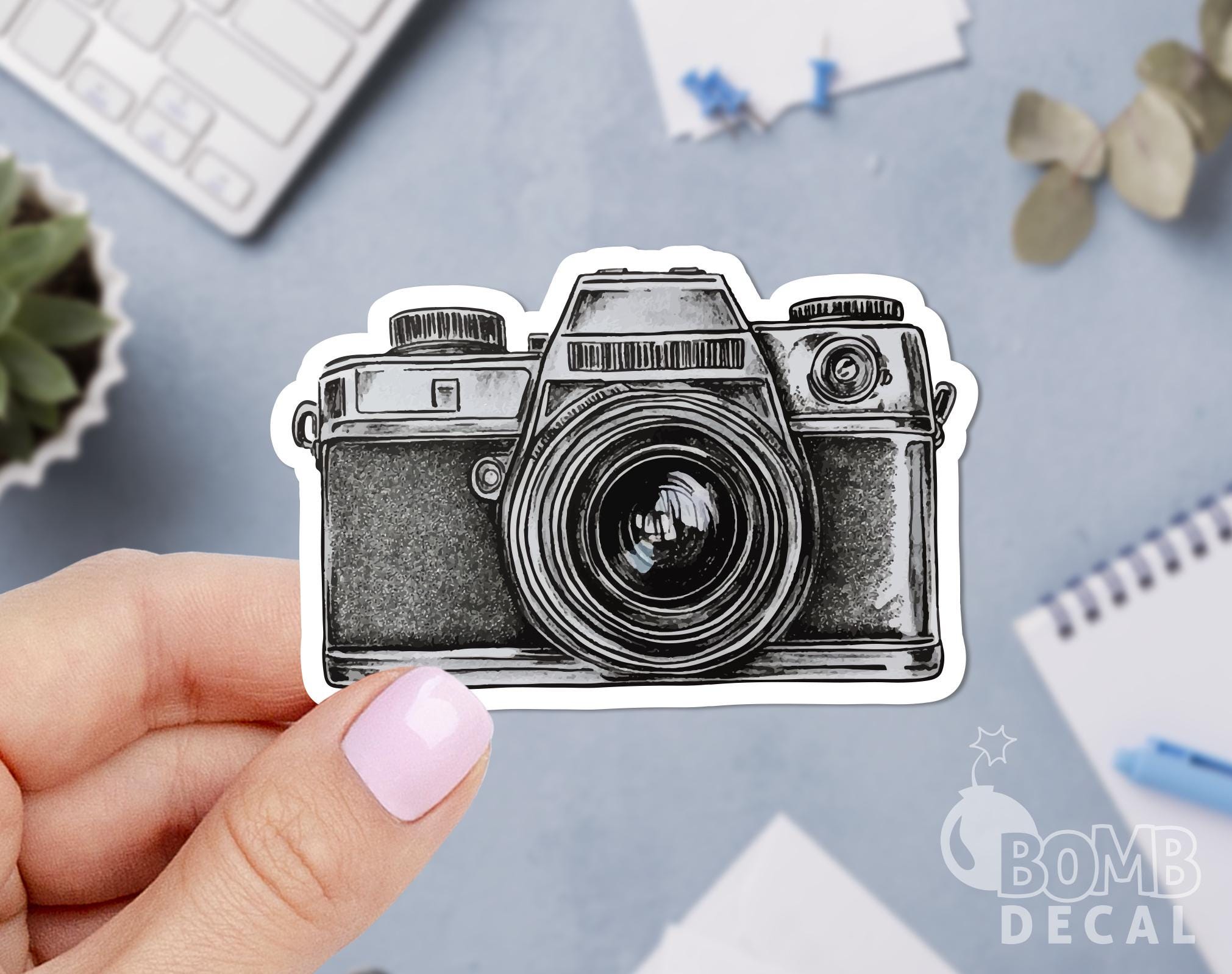 Vintage Camera Vinyl Sticker: Watercolor Film Photography - Etsy