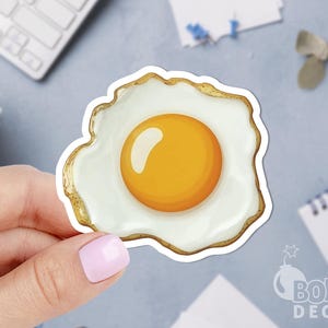 Fried Egg Sticker, Egg Decal, Food Sticker, Laptop Sticker