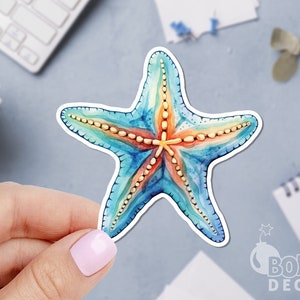 Sea Star Sticker, Save Our Seas Sticker, Ocean Life Sticker, Sea Sticker, Water Sticker, Animals Sticker, Watercolour Laptop Sticker