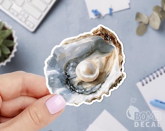 Oyster Pearl Sticker: Laptop Decal