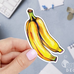 Banana Sticker, Fruit Sticker, Food Sticker, Health Sticker, Summer Fruit Sticker, Mackbook Sticker, Cute Laptop Stickers, IPad Sticker
