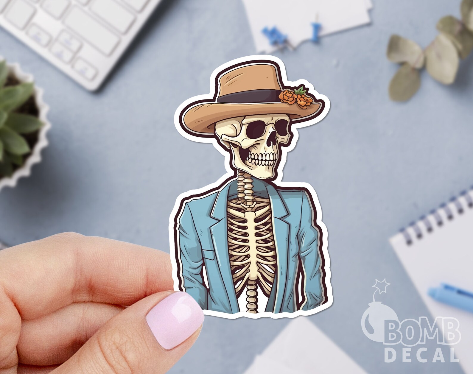Human Skeleton Sticker, Skull Sticker, Mexican Sticker, Scary Cute ...