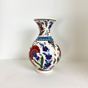 Vase Ceramic, Turkish Ceramic, Traditional Ceramic, Tile Vase, Handmade Ceramic, Home  Decor, Floral Vase, Pottery Vase,
