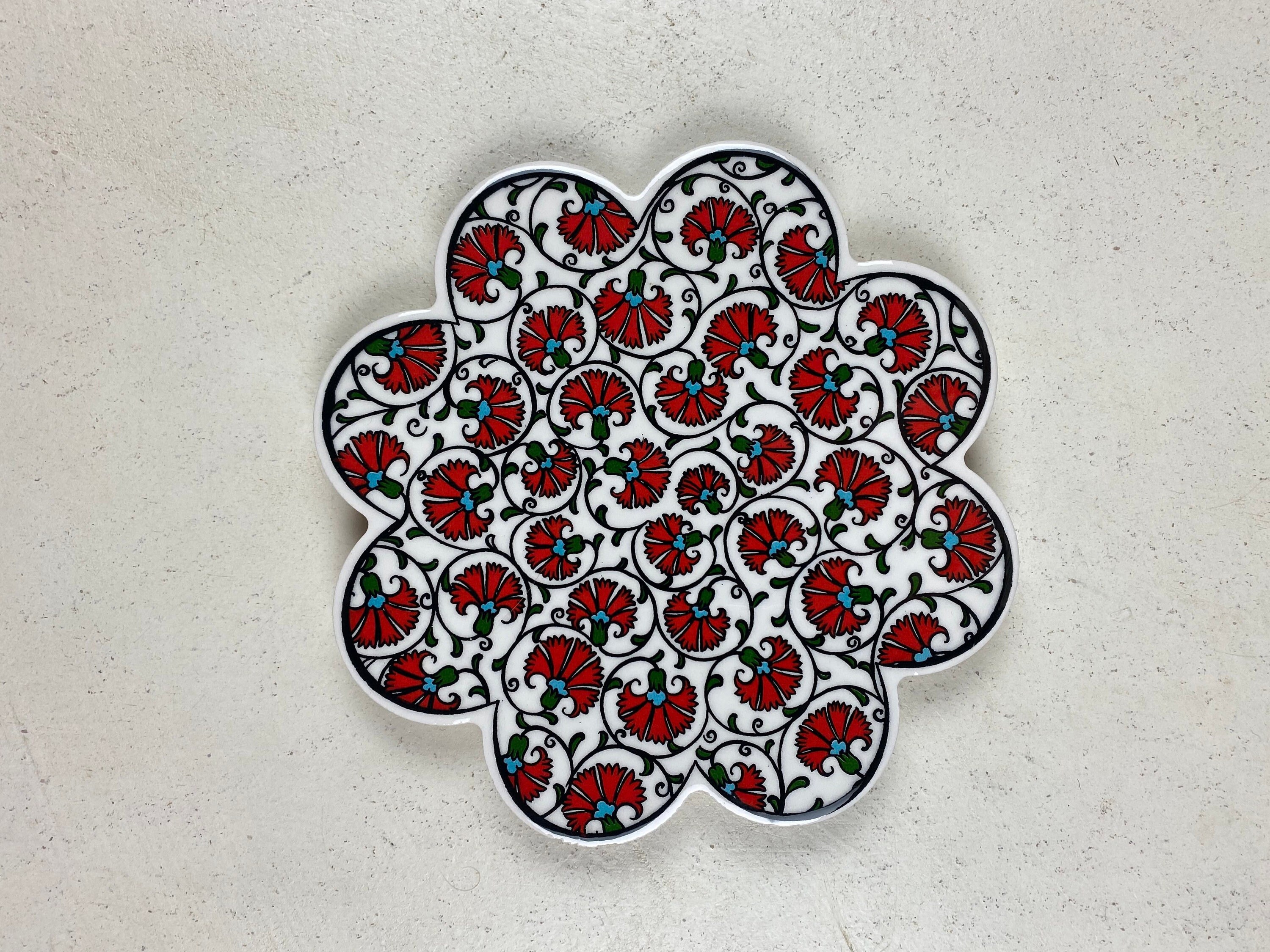 Trivet Traditionnel, Trivet de Cuisine, 7, Cadeau Pour La Maison, Hot Pot, Céramique Turque, Ustensi