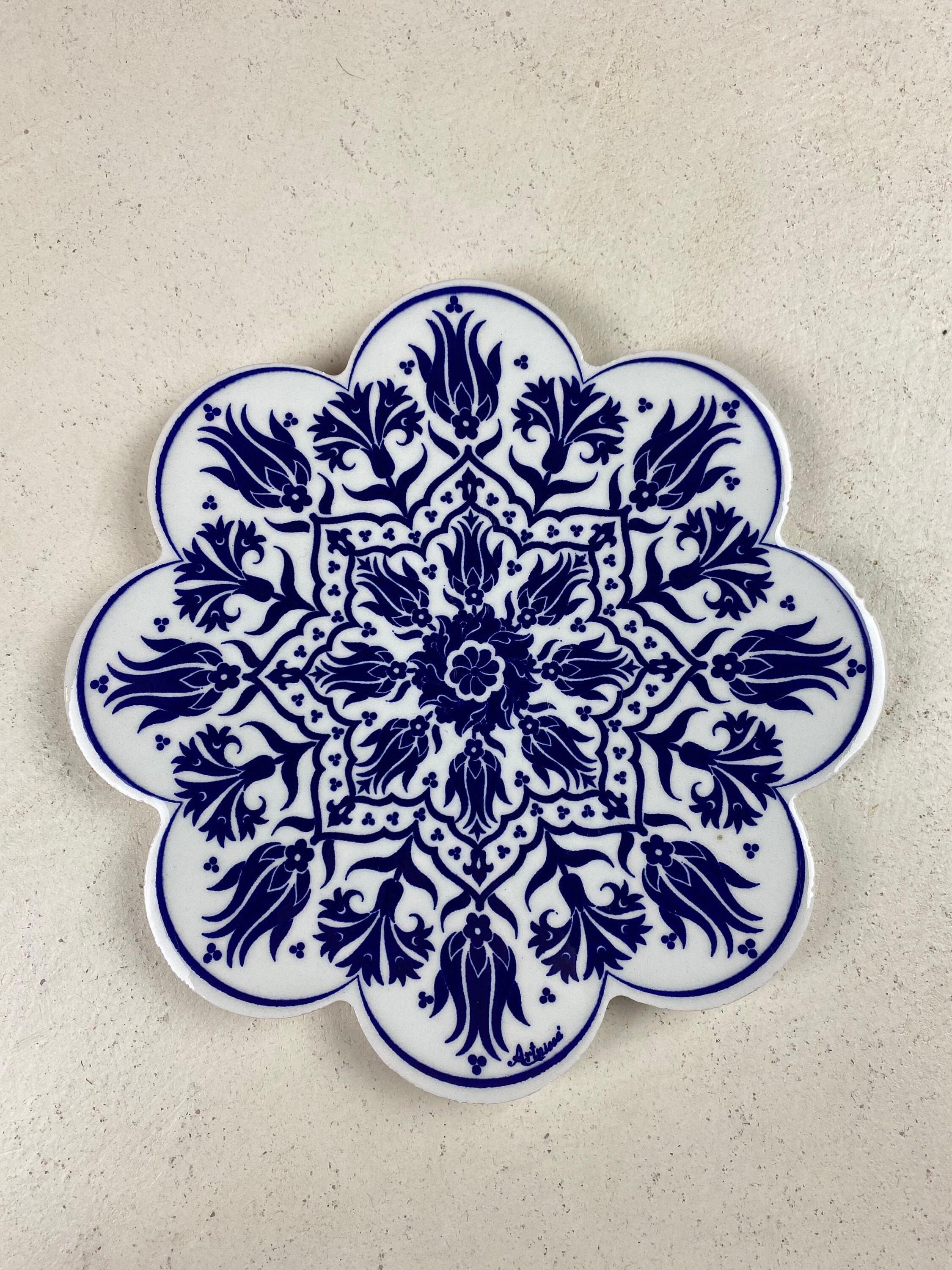 Trivet Traditionnel, Trivet de Cuisine, 7, Cadeau Pour La Maison, Hot Pot, Céramique Turque, Ustensi