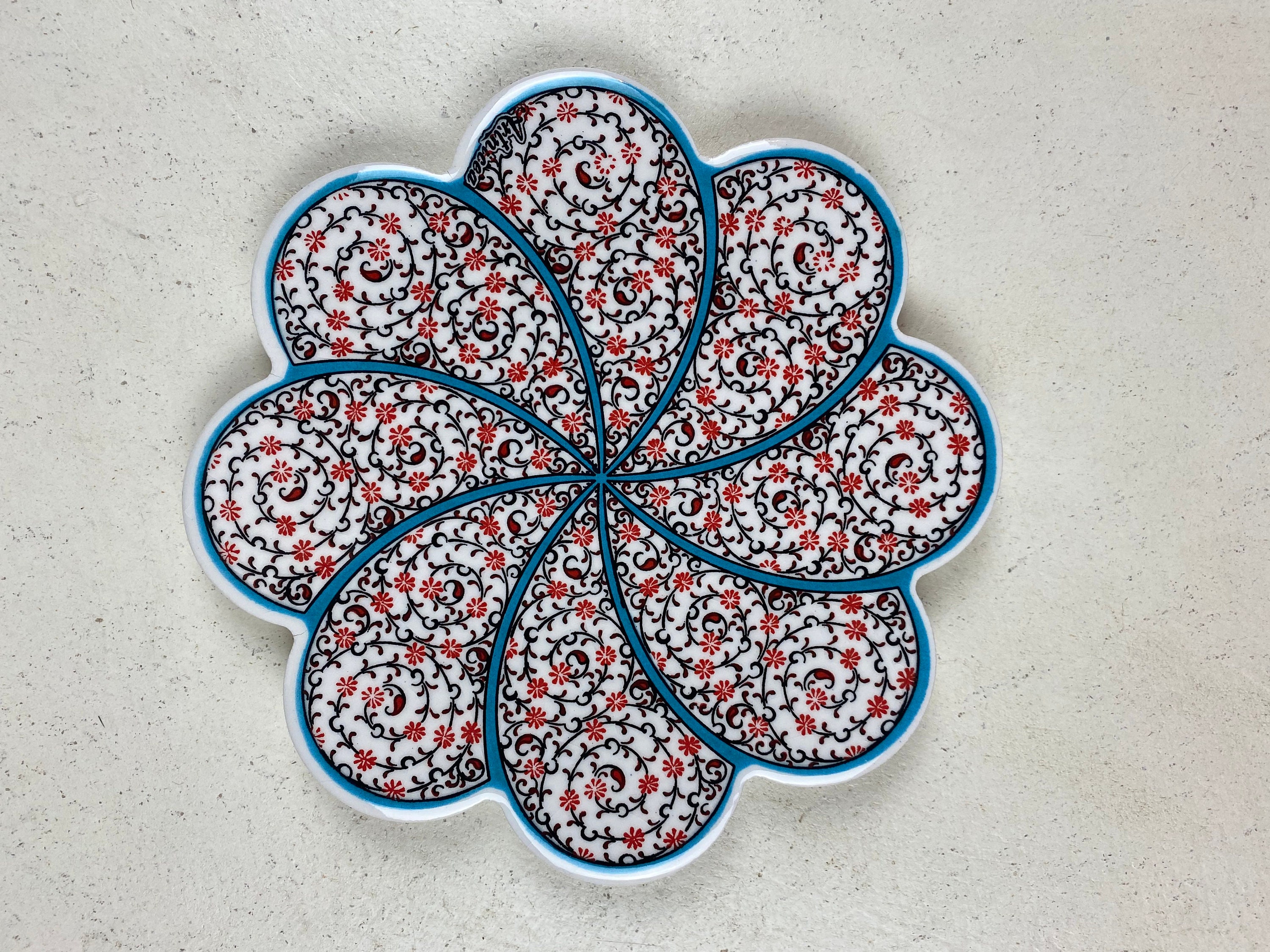 Trivet Traditionnel, Trivet de Cuisine, 7, Cadeau Pour La Maison, Hot Pot, Céramique Turque, Ustensi