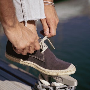 Lace-up Men Espadrilles, Handmade in Canvas From RECYCLED