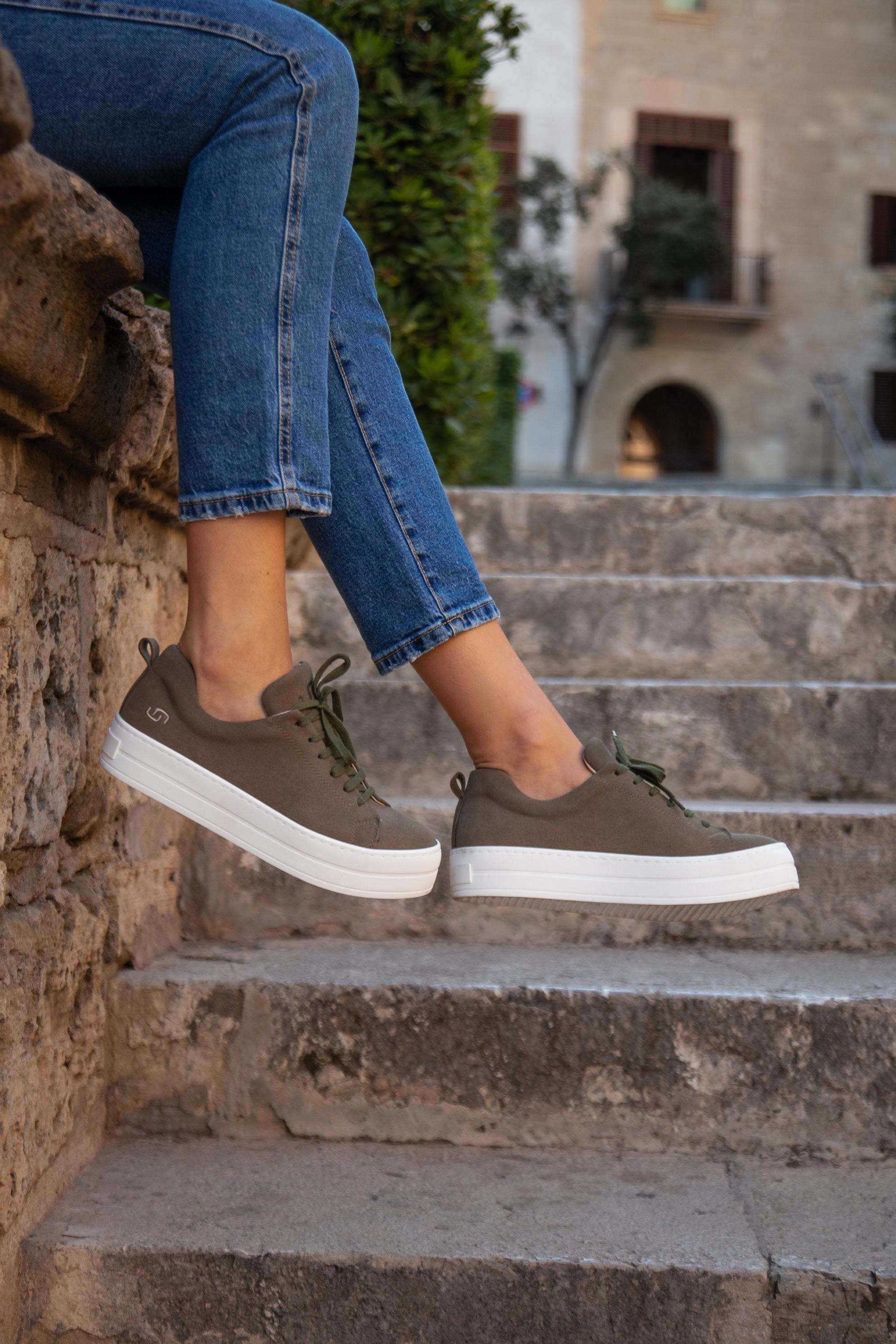 Umana Platform Sneakers Cms Crafted in Spain Vegan Suede