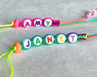 Personalized Phone Charm Name Taylor Album Bracelet, 90s Beaded Eras Bracelet Phone Accessories, Custom Y2K Aesthetic Gifts for Him Her Kids