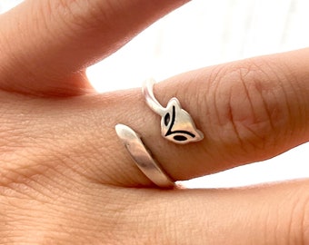 Fox Ring, Adjustable Ring, Animal Jewelry, Animal Ring, Fox Gift, Animal Gift, Fox Jewelry, Adjustable Jewelry