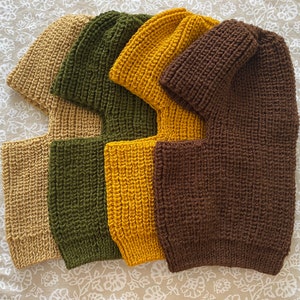 Wool Balaclava Knit, Hand Knitted Winter Hat, Helmet, Full Face Mask ...