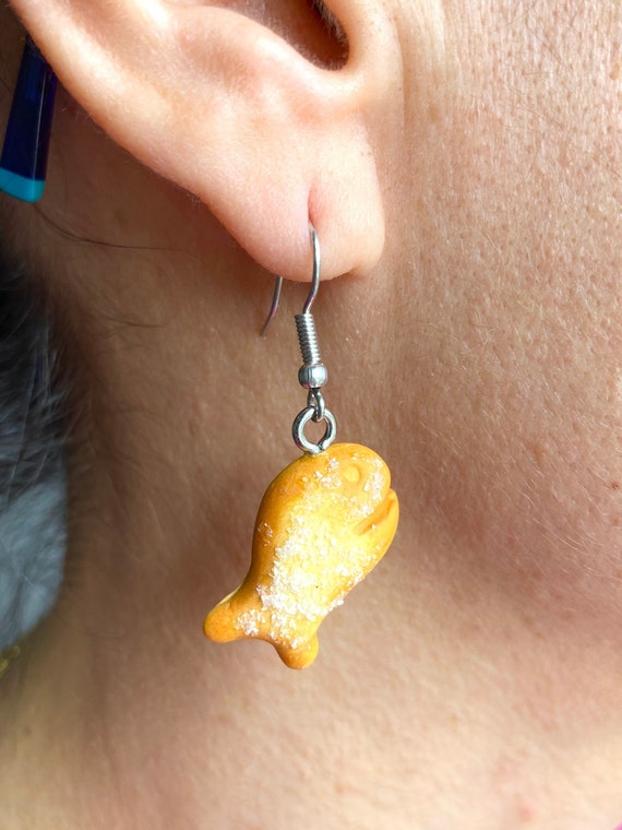Goldfish cracker earrings hot sale