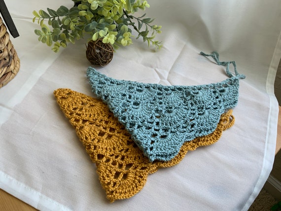 Crochet Head Kerchief, Boho Personalized Headband, Bandana, Hair Accessories, Hair Scarf, Handmade Christmas Gift, Hostess Gift