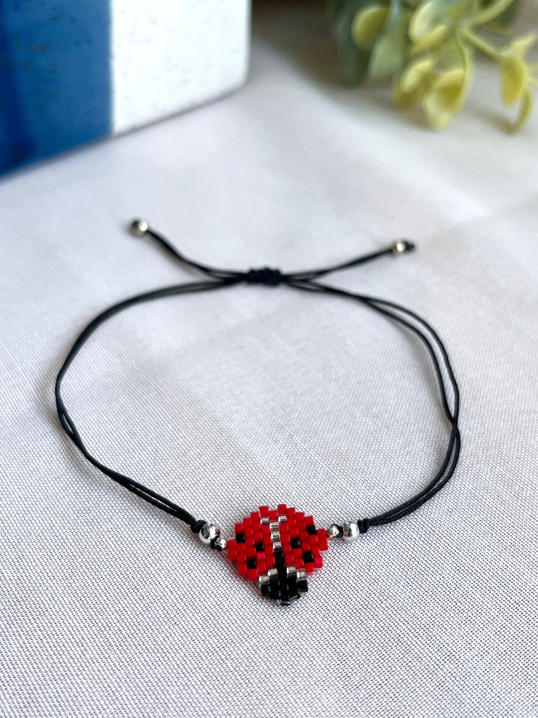 Ladybug Bracelet, Fidget Miyuki Beaded Bracelets, Miraculous