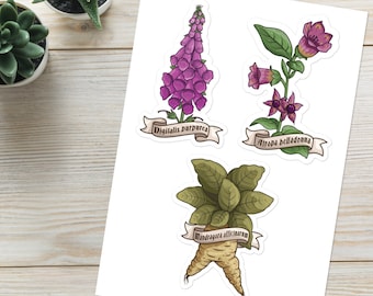 Poisonous Herb Collection Sticker Sheet