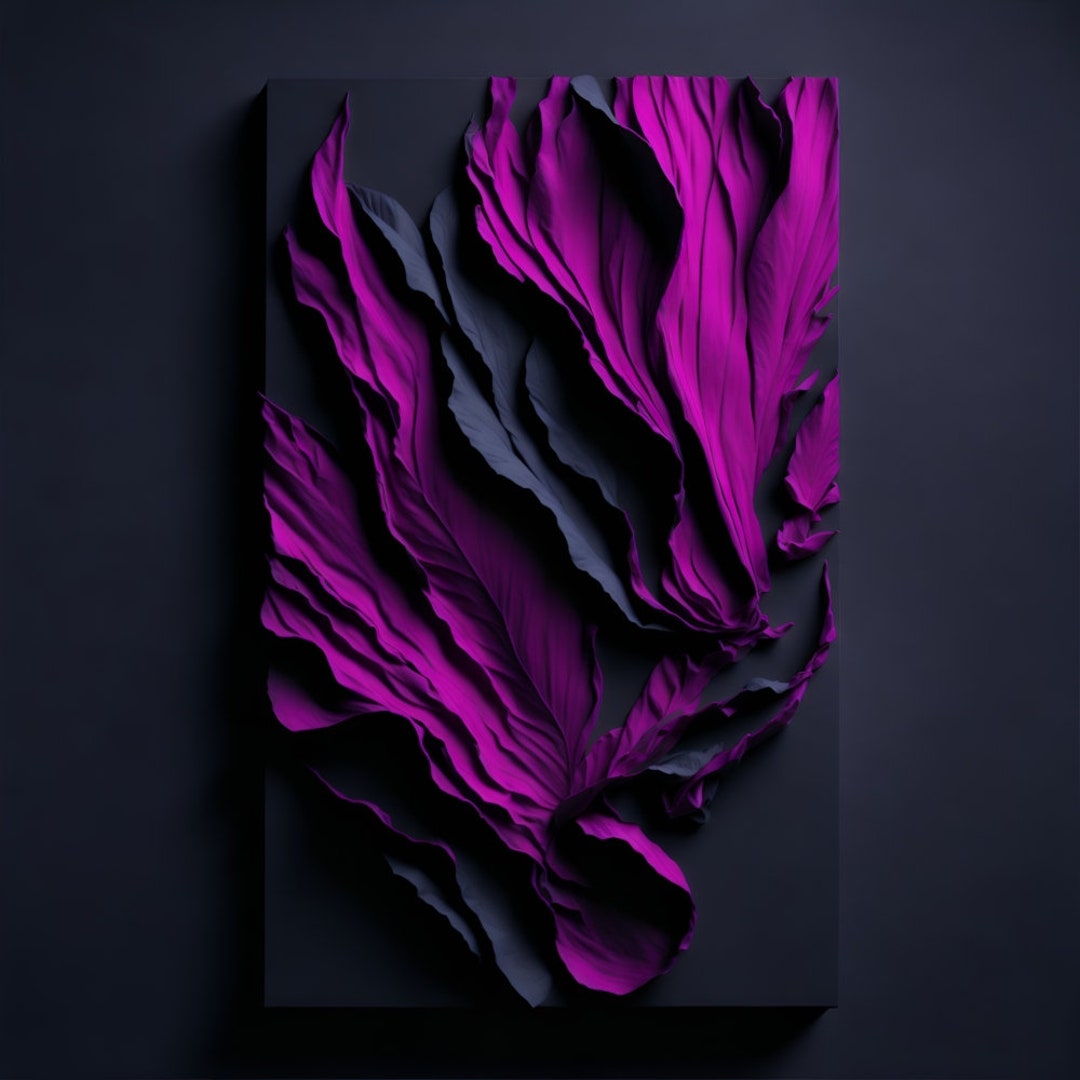 Canvas Wall Art Print Pink Flowers Modern Nature Decor Minimalist