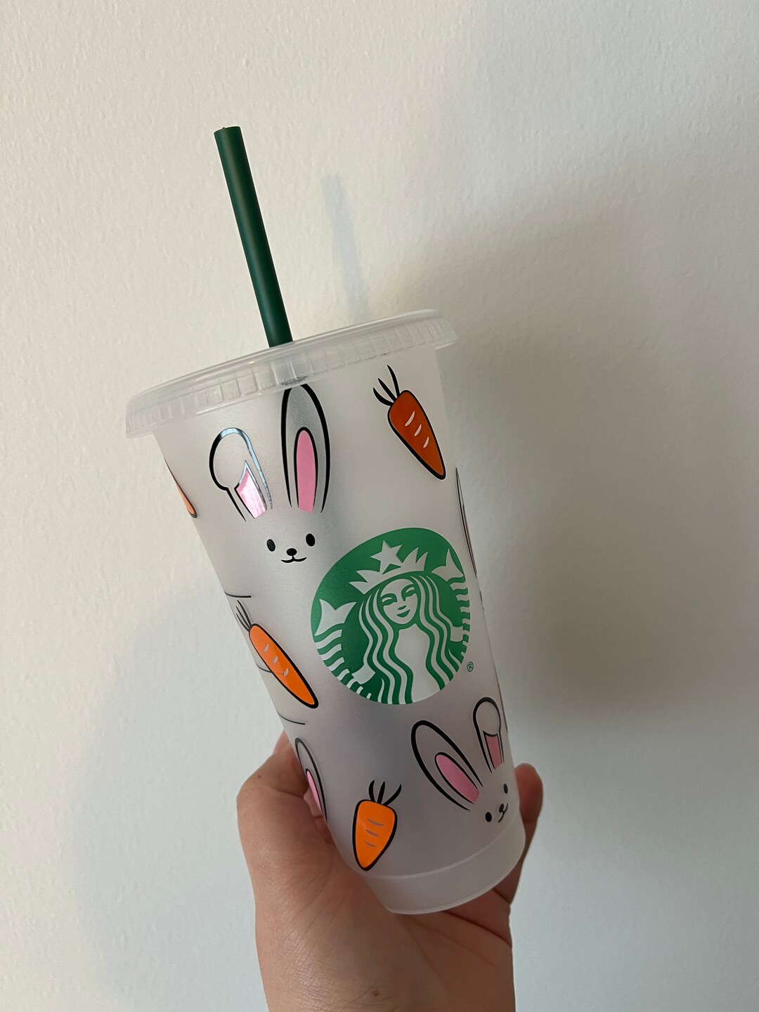 Starbucks Rabbit Topper Rabbit Reusable Starbucks Cold Cup - Etsy