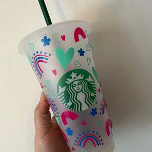 Boho Rainbow Reuasble Starbucks Cold Cup