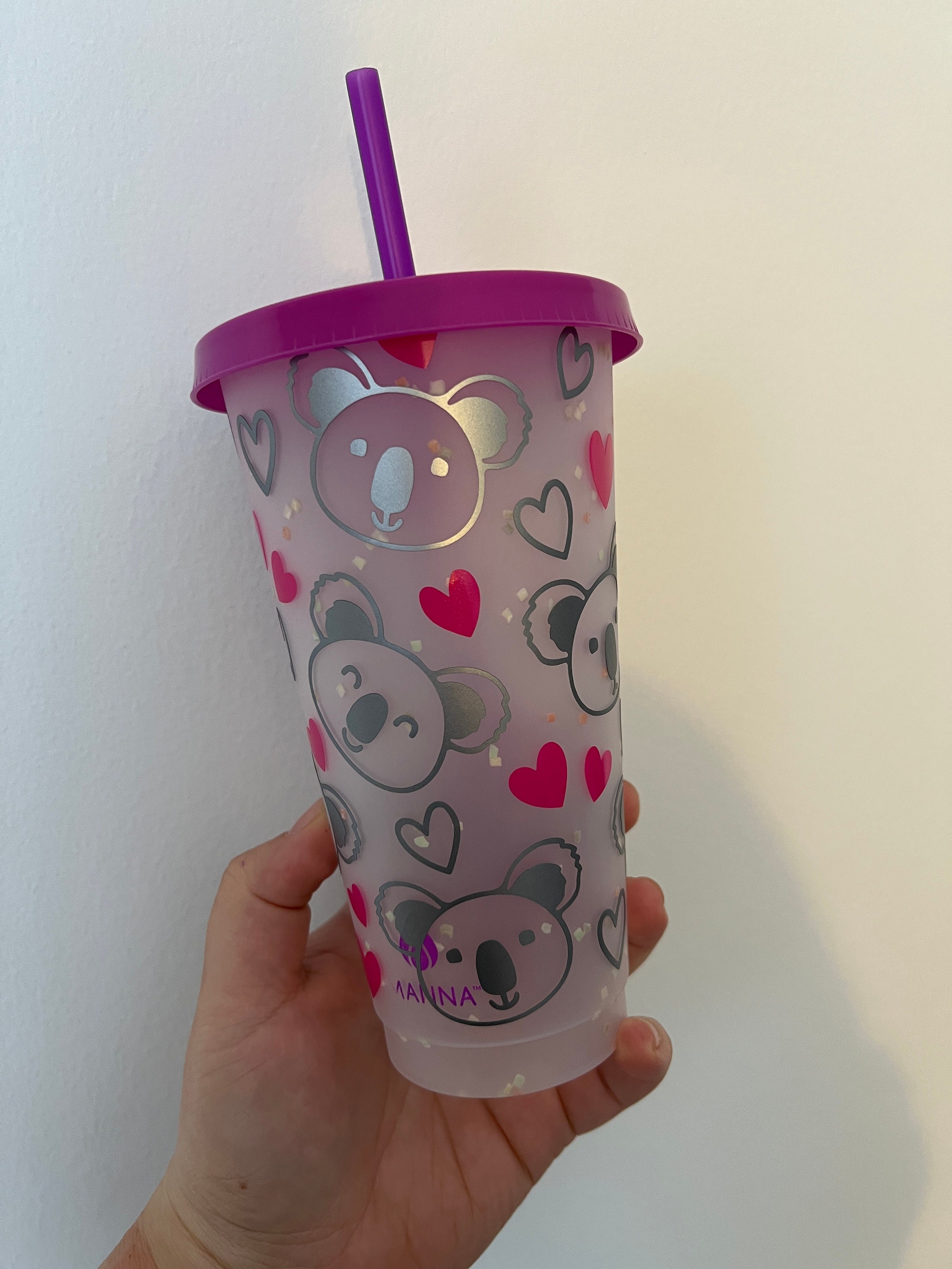 KOIXA Cute Koala Bear Stainless Steel Tumbler With Lid 20 Oz  Jewelry Style Insulated Travel Cup Animal Print Mug Funny Saying Koala Gifts  For Girls Birthday Present For Her: Tumblers