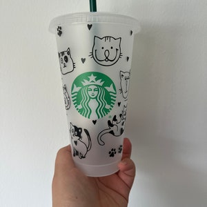 Cat Faces Reusable Starbucks Cup (24oz)