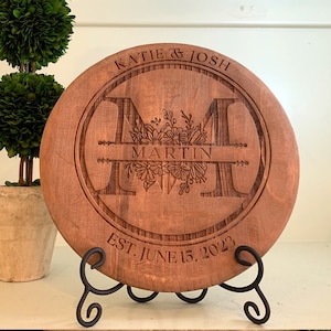 Custom Lazy Susan Turntable, Personalized Lazy Susan, Rotating Lazy Susan Centerpiece, Lazy Susan Serving Tray, Wooden Round Lazy Susan
