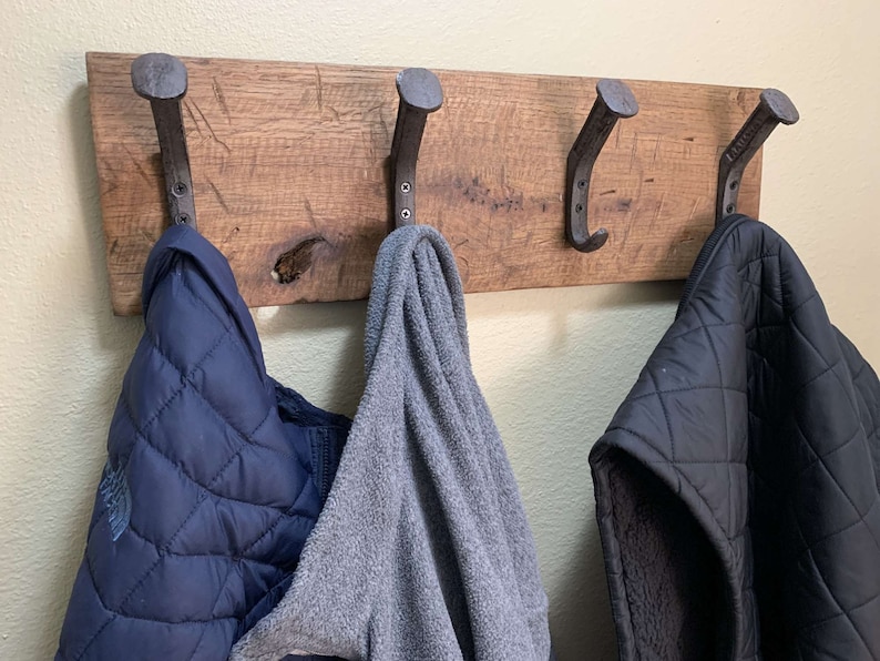 Rustic Reclaimed Wooden Wall Rack for Hats Caps & Coats Etsy