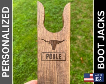 Gift for Graduation, Personalized Boot Jack for High School, College, & Schools - Rodeo, Cowboys, Country - Handmade Wooden Boot Puller Gift