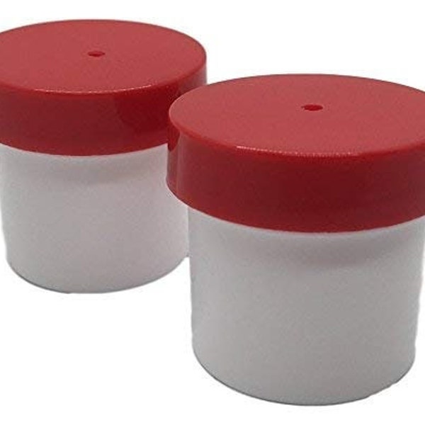 Hummingbird Feeder Replacement Nectar Cups - Bee & Wasp Proof - White with Red Lid - Set of 2