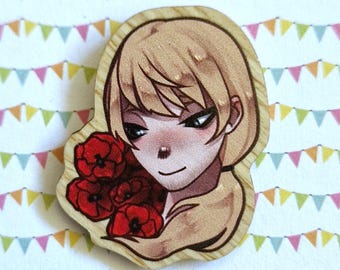Lawrence Oleander | 1.5 inch Wooden Pin | BTD BTD2