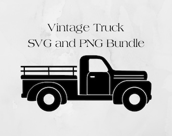 Vintage Farm Truck SVG and PNG, Digital Download Bundle