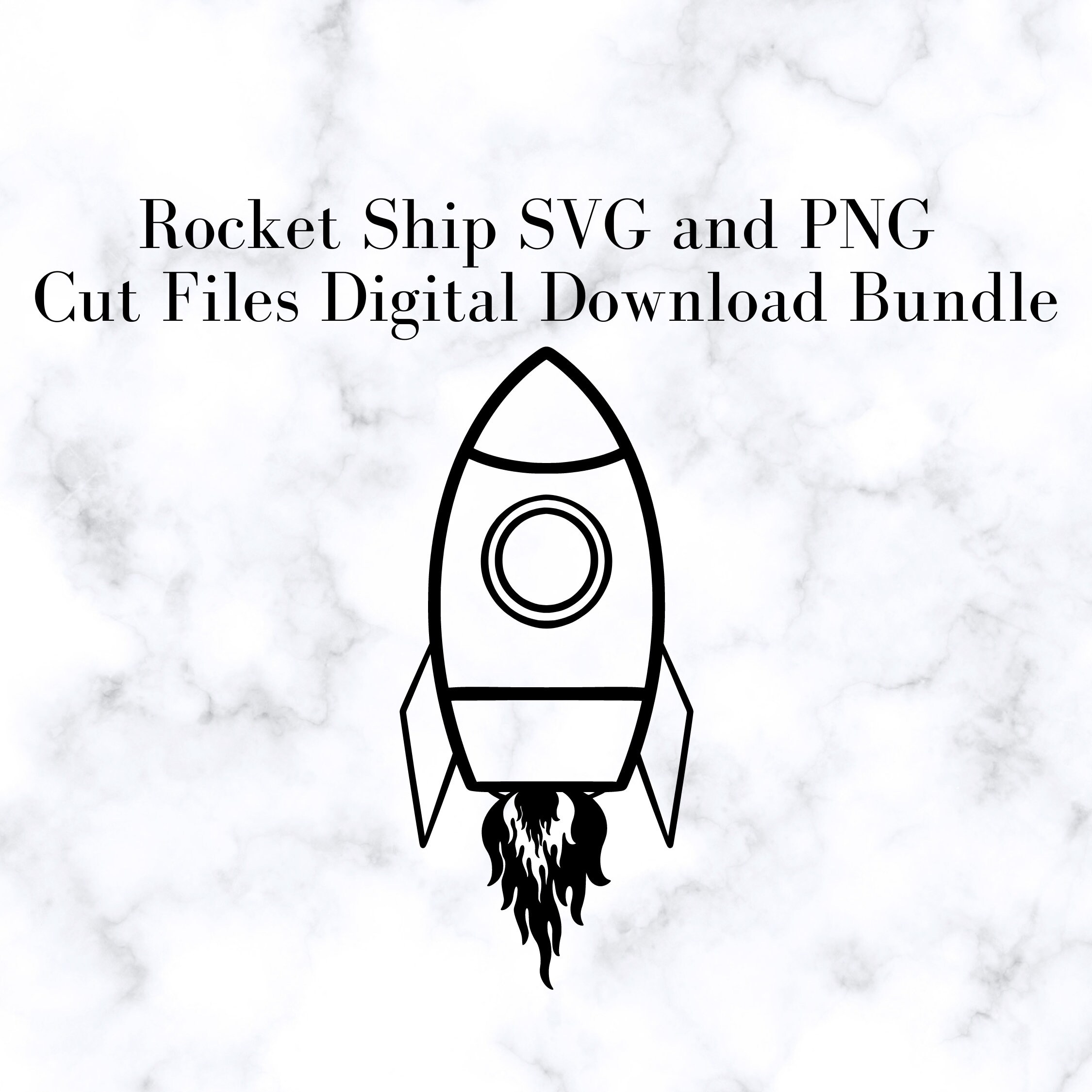 Rocket Ship SVG and PNG Cut Files, Digital Download Bundle - Etsy