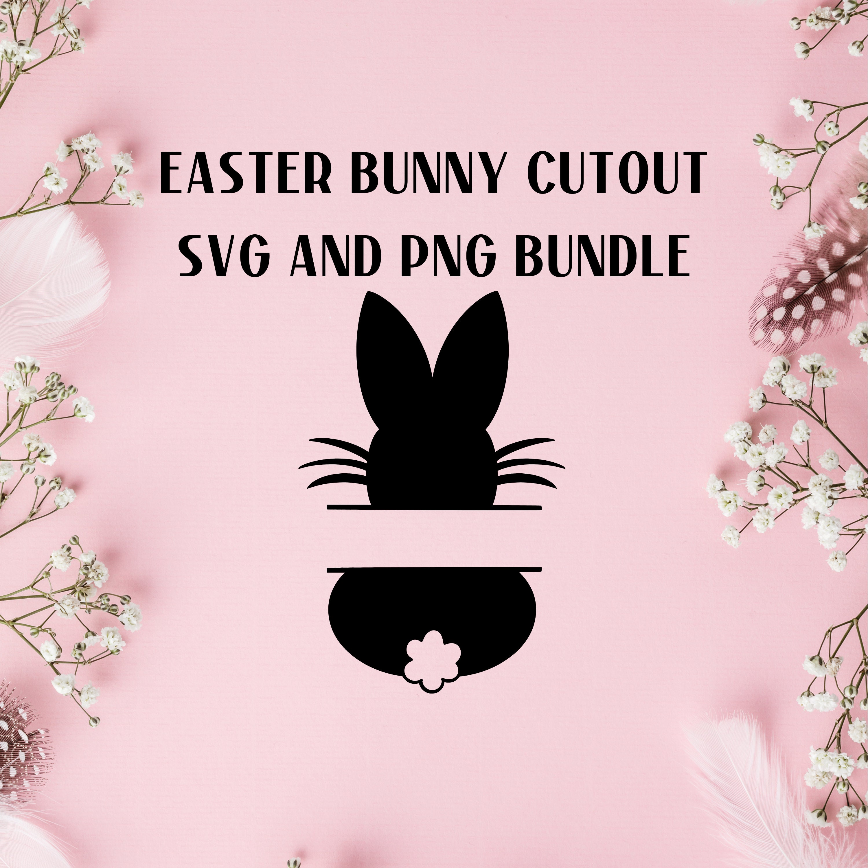 Easter Bunny Cutout SVG and PNG Bundle, Digital Download - Etsy