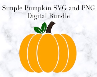 Simple Pumpkin SVG and PNG Cut Files