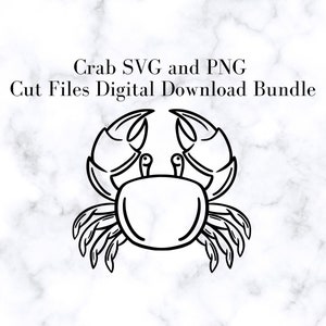 Crab SVG and PNG Cut Files, Digital Download Bundle