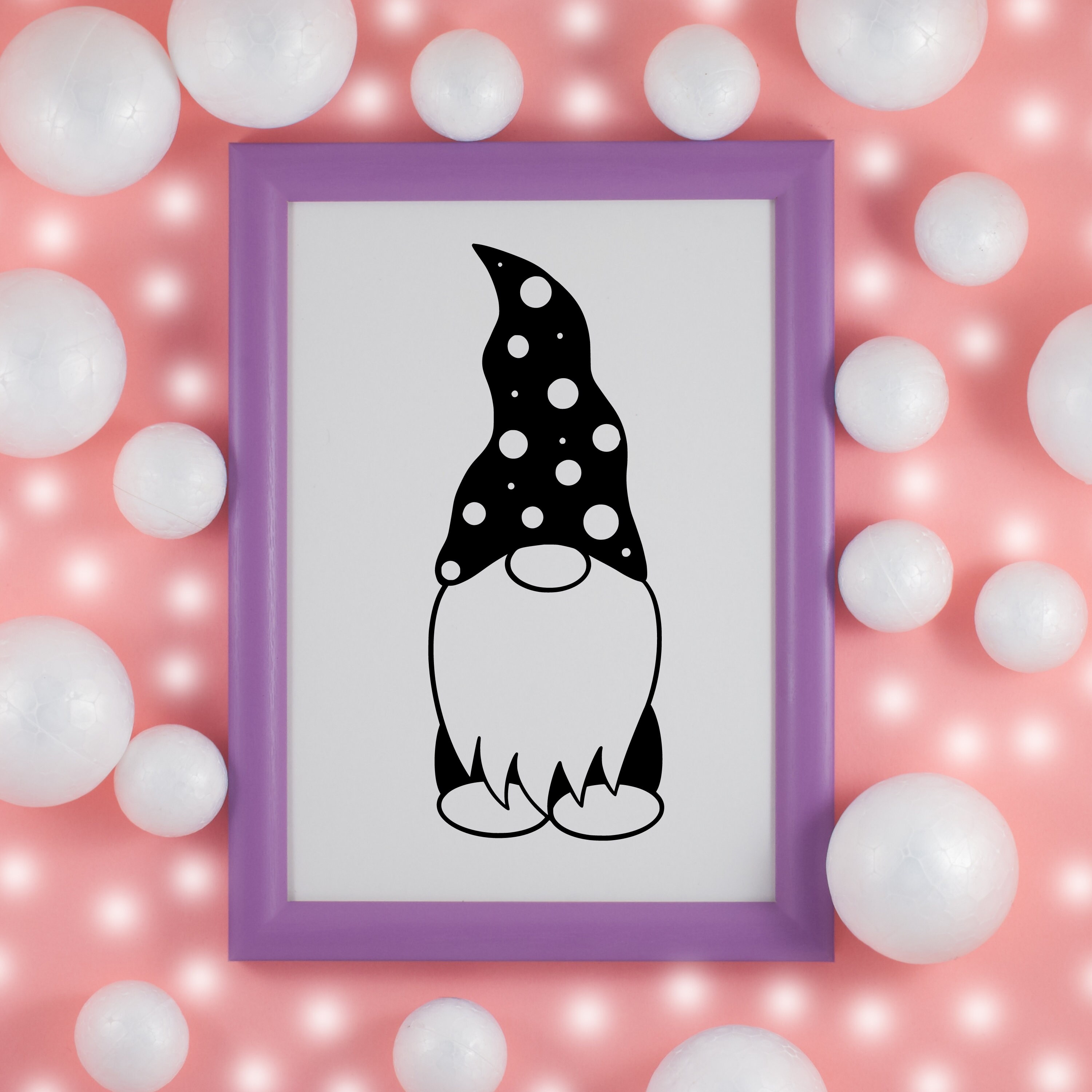 Polka Dot Gnome Svg and PNG Cut Files, Digital Download Bundle - Etsy