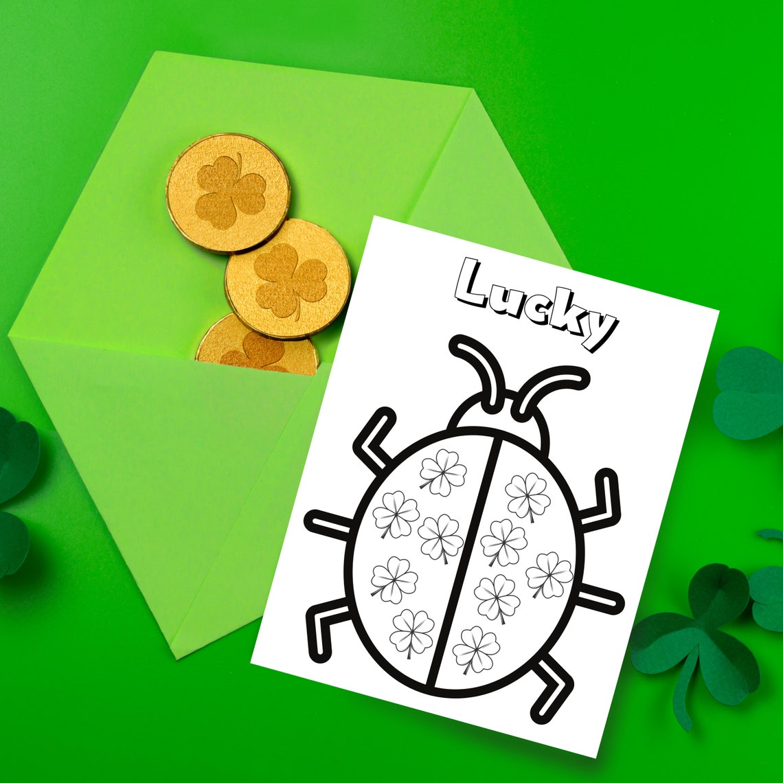 Saint Patricks Day Coloring Page Bundle, Printable Digital Download - Etsy