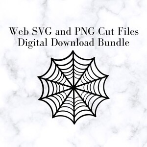 Spider Web SVG and PNG Cut Files, Digital Download Bundle