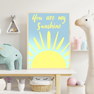 Blue Nursery Wall Art Printable Digital Download