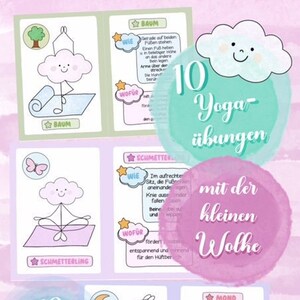 Yoga cards with the little cloud