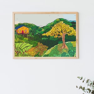 Flamboyan Amarillo | Yellow Flamboyant Tree | Printable Wall art | Various Sizes
