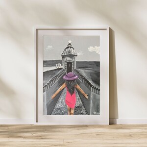 Kunst aus den USA | Mädchen in El Morro | Druckbare Wandkunst | Garita | Verschiedene Größen | Sofort Download