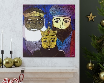 Three Wise Men Canvas Gallery Wraps Three Kings Day Art Tres Reyes Mago Wall Art by Tania Lopez