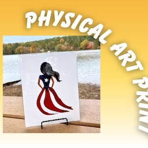Boricua Girl | PHYSICAL PRINT | 8x 10 Art Print | 5x7 Art Print | Puerto Rico Wall Art