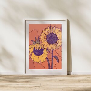 Sunflower | Terracotta | Printable Wall Art | Various Sizes