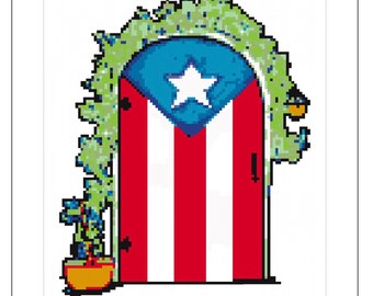 Puerto Rico Door Cross Stitch Chart
