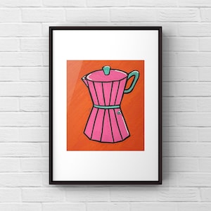 Cafetera Greca | Espresso Maker | Coffee Lover | Printable Wall Art