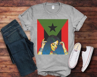 La India Fan Art Unisex Softstyle T-Shirt, Boricua Salsa Sänger T-Shirt, Afro-Latina Musikliebhaber Geschenk, puertoricanische Pride Shirt, grafisches T-Shirt für