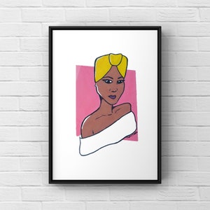 AfroLatina | Pink and Yellow | Printable Wall Art