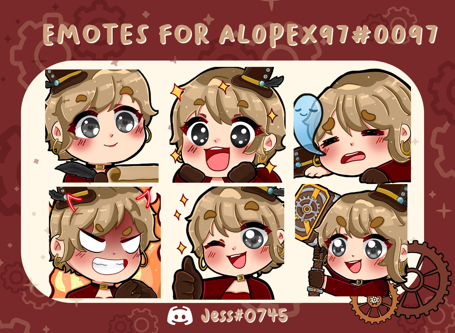 Custom Cute Emotes, Emojis, Stickers and Badges Pack for Twitch or